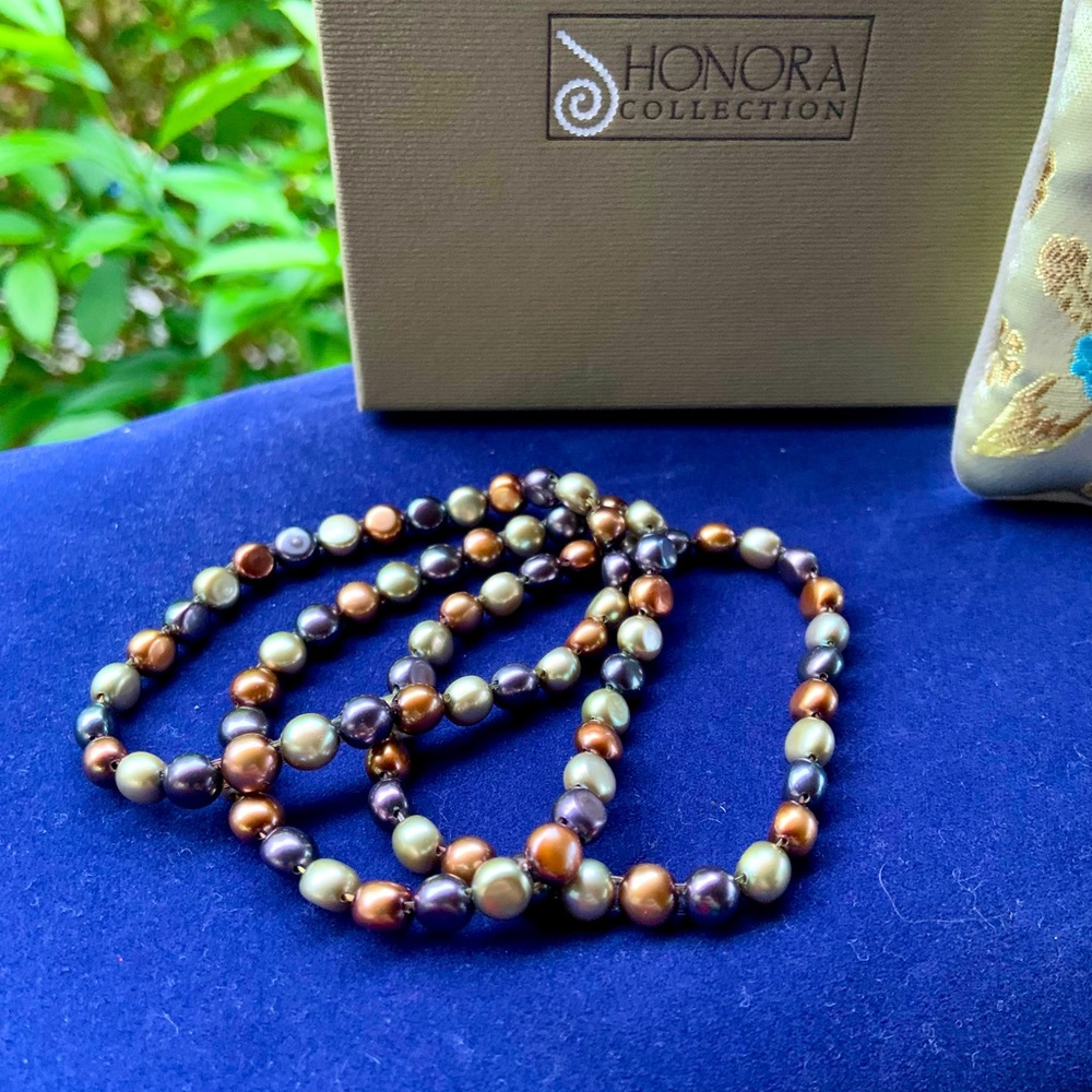 Honora Jewelry Genuine Cultured Pearl Stretch Bracelet Set